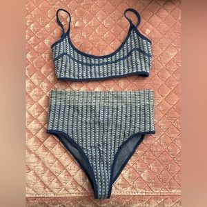 Out From Under Seamless Seersucker Scoop Neck Bikini Top and High-Waist Bottom